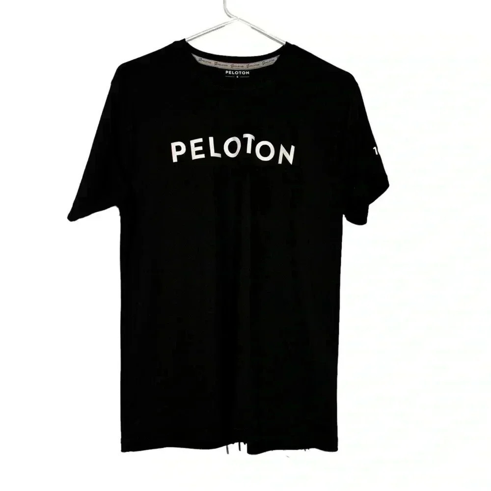 Peloton Shirt Mens Small Black Gym Workout T-Shirt Casual Adult